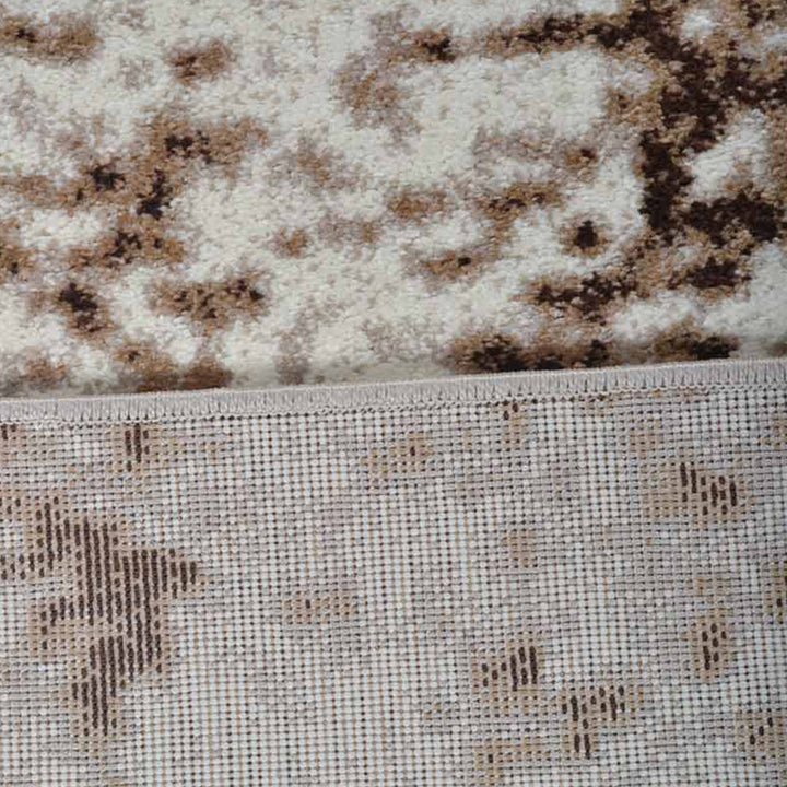 Machine Woven Heatset Polypropylene Area Rug Abstract Cream M00021