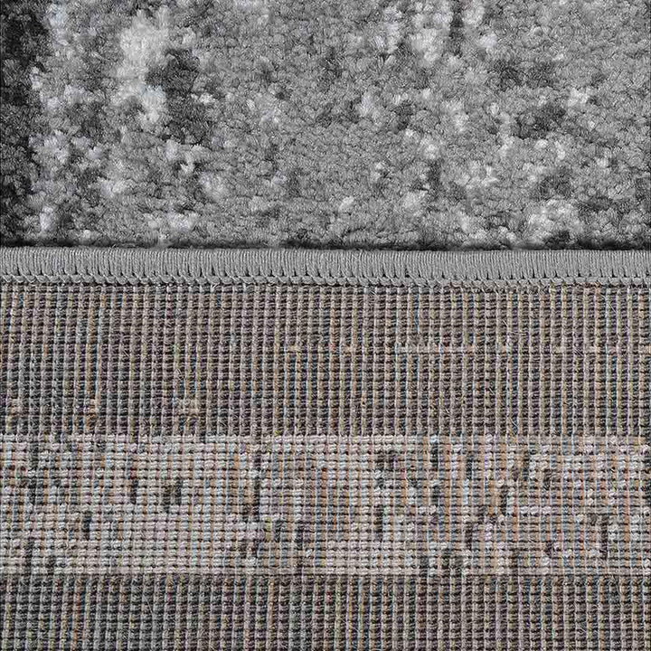 Machine Woven Heatset Polypropylene Area Rug Floral Silver M00023