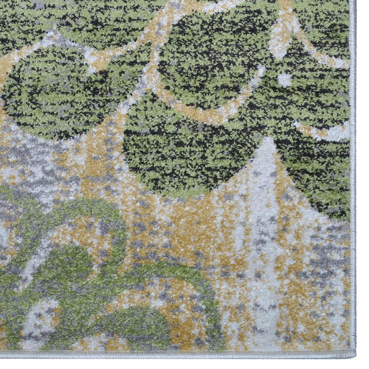 Machine Woven Heatset Polypropylene Area Rug Floral Beige Green M00024