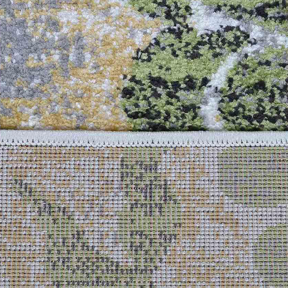 Machine Woven Heatset Polypropylene Area Rug Floral Beige Green M00024