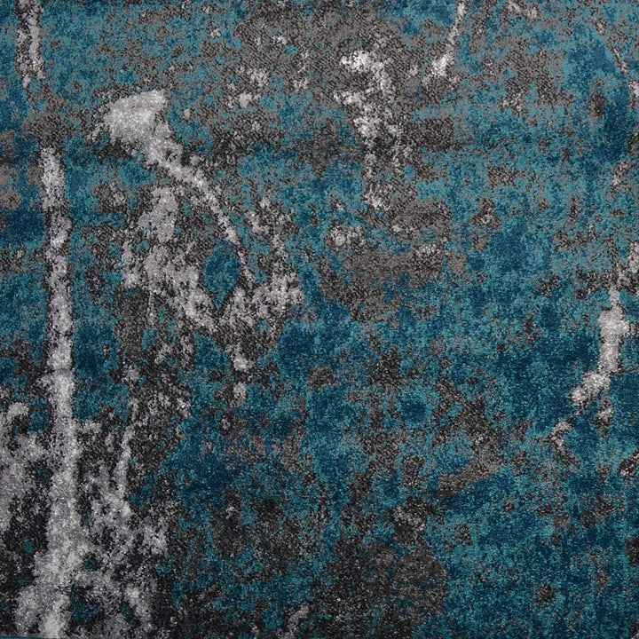 Machine Woven Heatset Polypropylene Area Rug Abstract Silver Ivory M00028