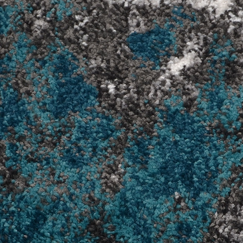 Machine Woven Heatset Polypropylene Area Rug Abstract Silver Ivory M00028