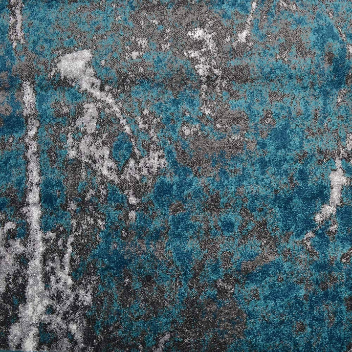 Machine Woven Heatset Polypropylene Area Rug Abstract Silver Ivory M00028