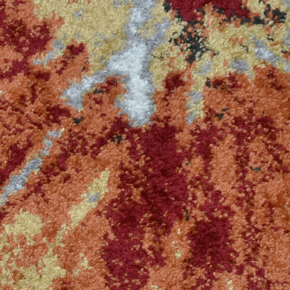 Machine Woven Heatset Polypropylene Area Rug Floral Beige Caramel M00030