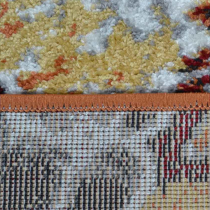 Machine Woven Heatset Polypropylene Area Rug Floral Beige Caramel M00030