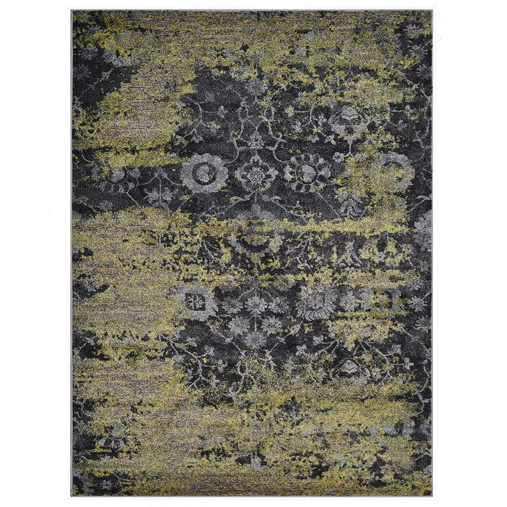 Machine Woven Heatset Polypropylene Area Rug Contemporary Silver M00033