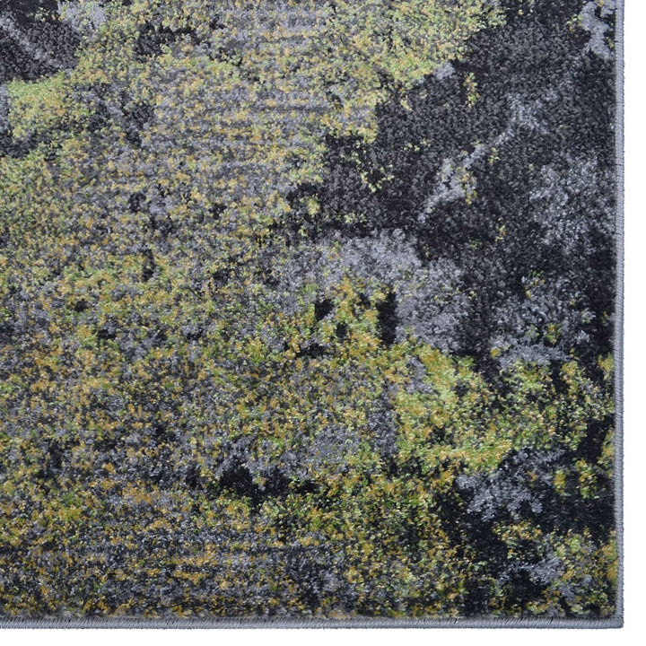Machine Woven Heatset Polypropylene Area Rug Contemporary Silver M00033