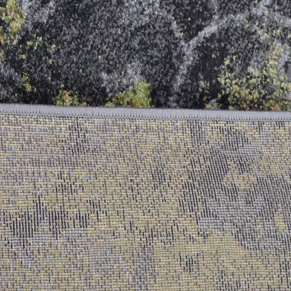 Machine Woven Heatset Polypropylene Area Rug Contemporary Silver M00033