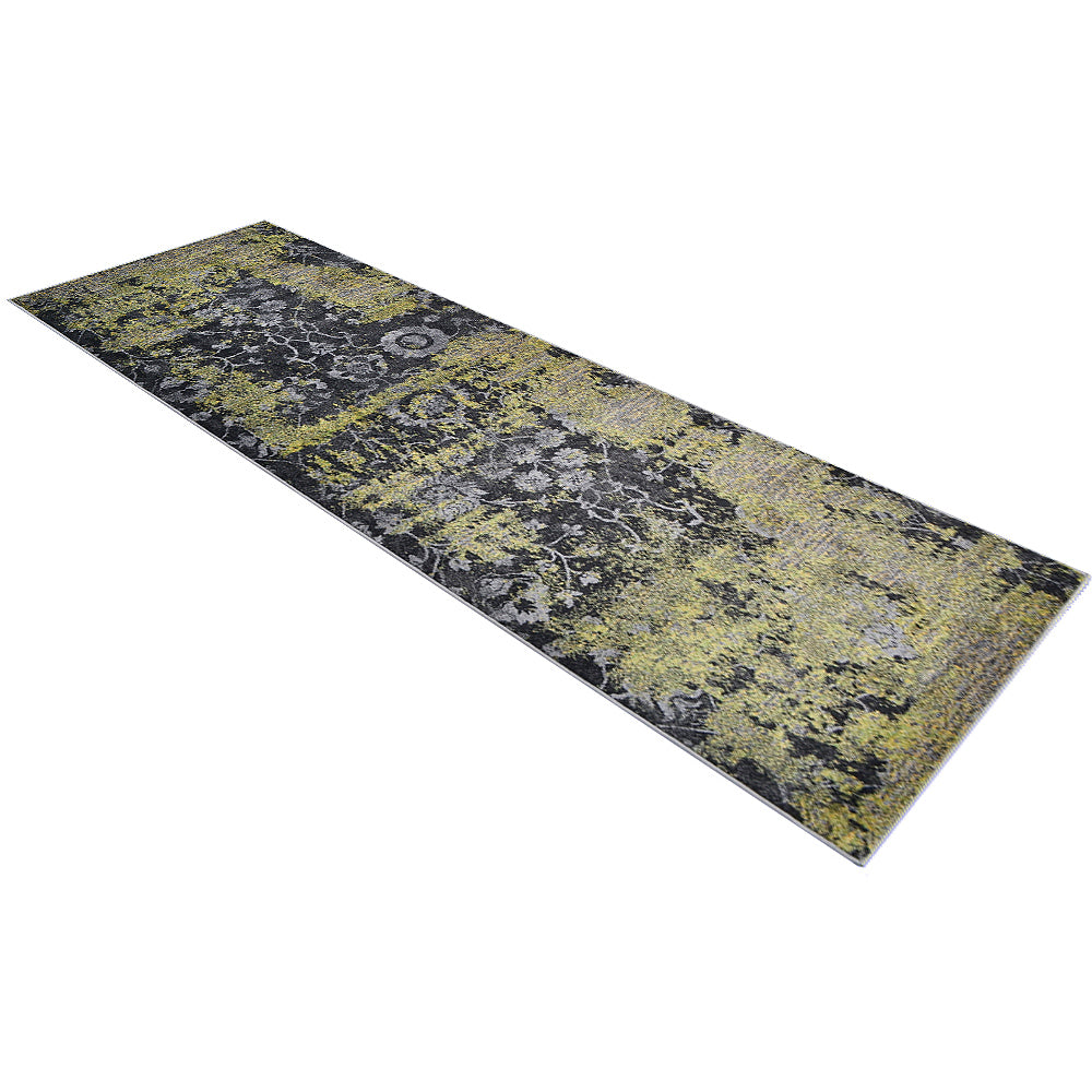 Machine Woven Heatset Polypropylene Area Rug Contemporary Silver M00033