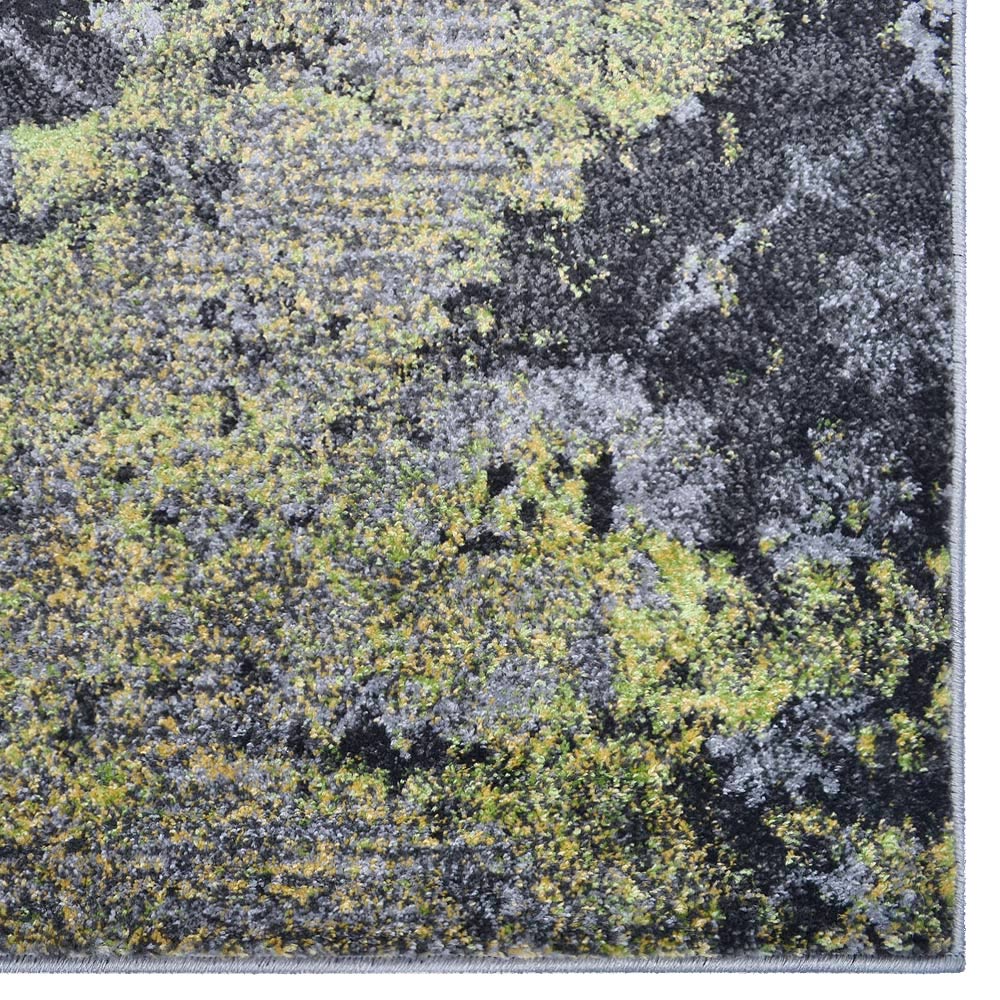 Machine Woven Heatset Polypropylene Area Rug Contemporary Silver M00033