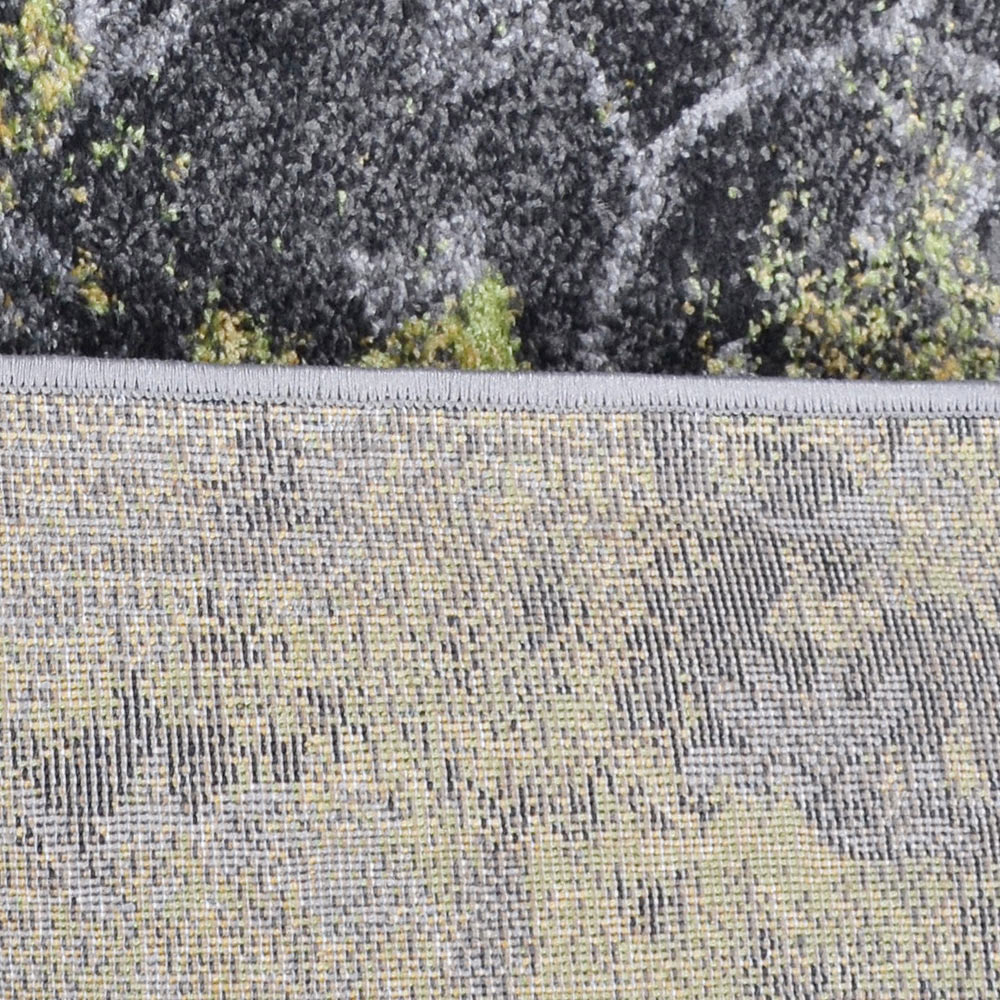 Machine Woven Heatset Polypropylene Area Rug Contemporary Silver M00033