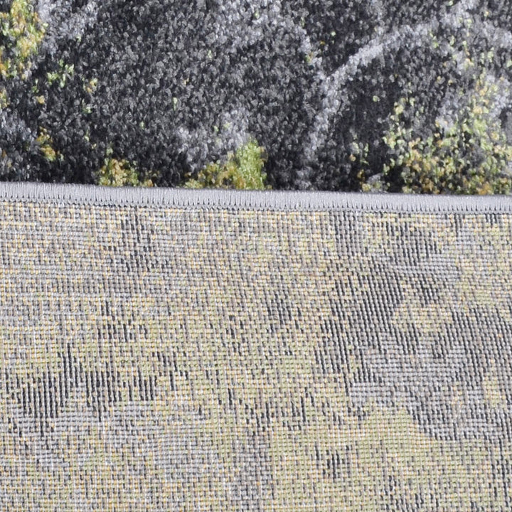Machine Woven Heatset Polypropylene Area Rug Contemporary Silver M00033
