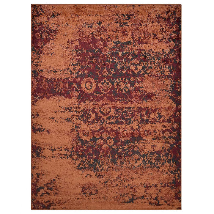 Machine Woven Heatset Polypropylene Area Rug Contemporary Orange M00034