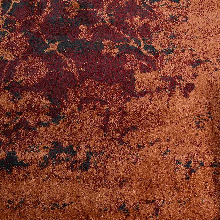 Machine Woven Heatset Polypropylene Area Rug Contemporary Orange M00034