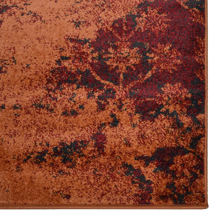 Machine Woven Heatset Polypropylene Area Rug Contemporary Orange M00034
