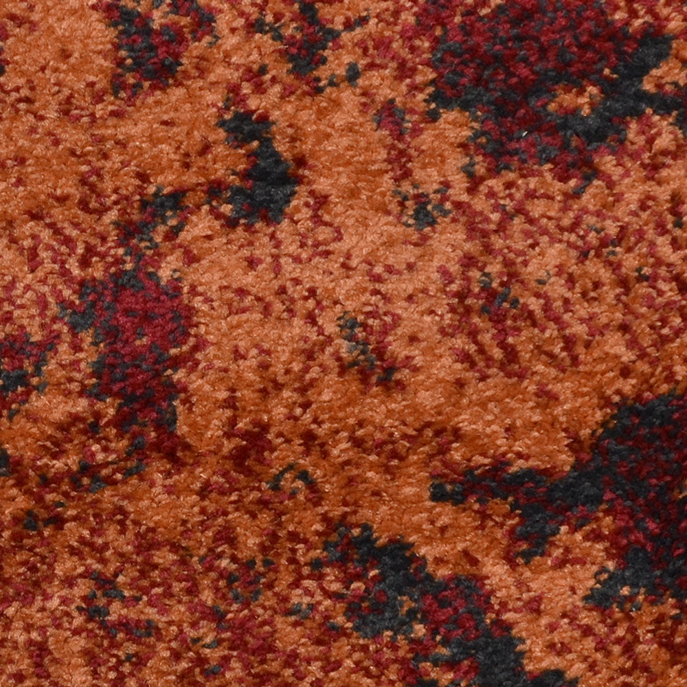 Machine Woven Heatset Polypropylene Area Rug Contemporary Orange M00034