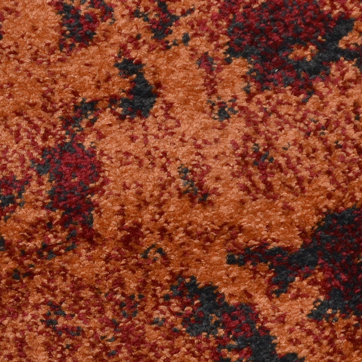 Machine Woven Heatset Polypropylene Area Rug Contemporary Orange M00034