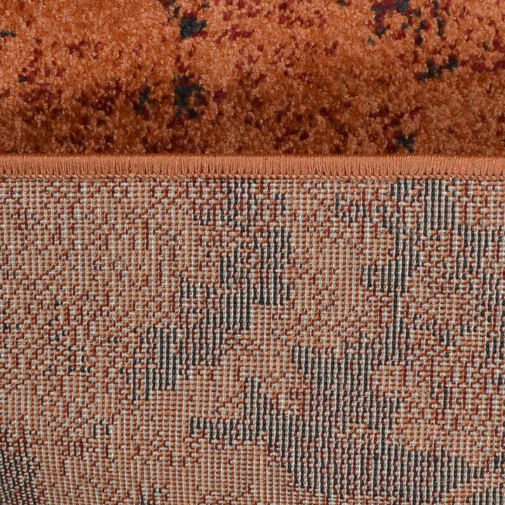 Machine Woven Heatset Polypropylene Area Rug Contemporary Orange M00034