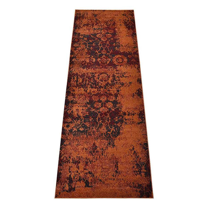 Machine Woven Heatset Polypropylene Area Rug Contemporary Orange M00034