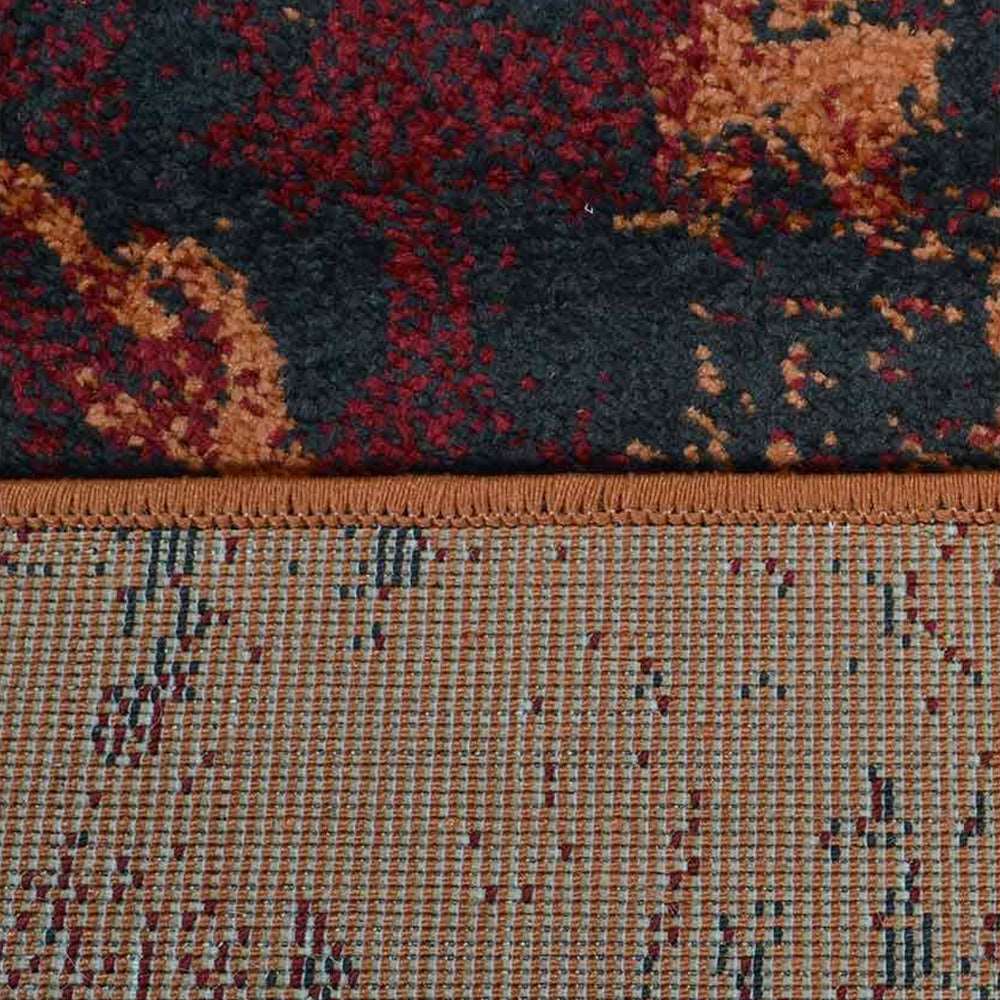 Machine Woven Heatset Polypropylene Area Rug Contemporary Orange M00034