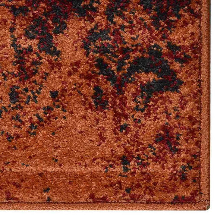 Machine Woven Heatset Polypropylene Area Rug Contemporary Orange M00034