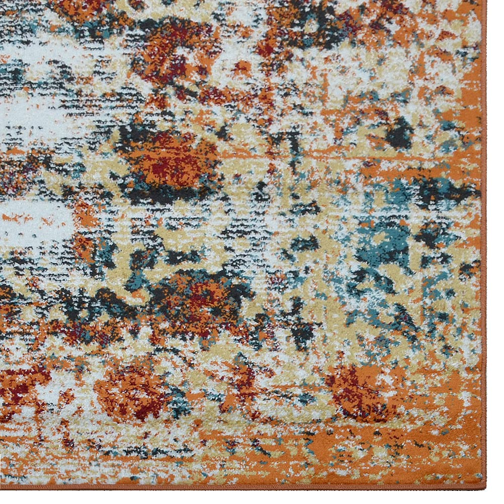 Machine Woven Heatset Polypropylene Area Rug Oriental Caramel M00037