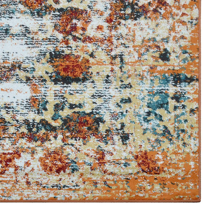 Machine Woven Heatset Polypropylene Area Rug Oriental Caramel M00037