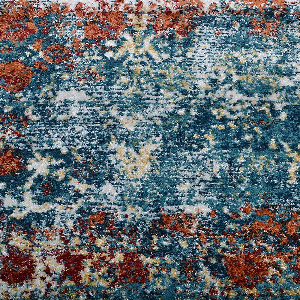 Machine Woven Heatset Polypropylene Area Rug Oriental Blue M00038