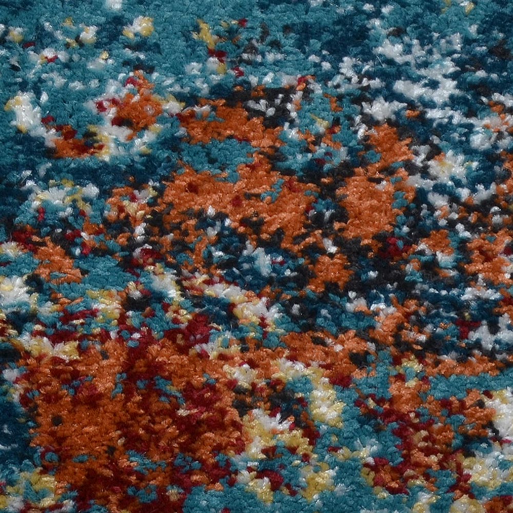Machine Woven Heatset Polypropylene Area Rug Oriental Blue M00038