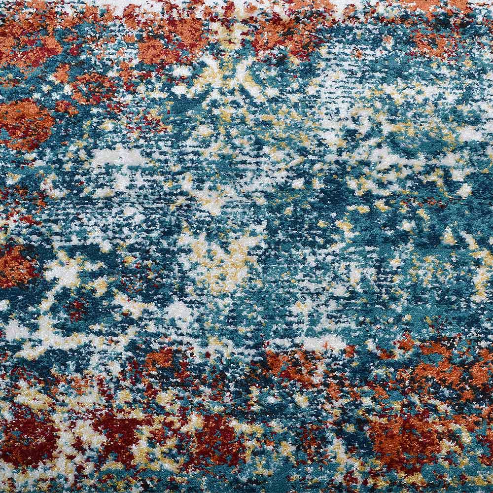 Machine Woven Heatset Polypropylene Area Rug Oriental Blue M00038