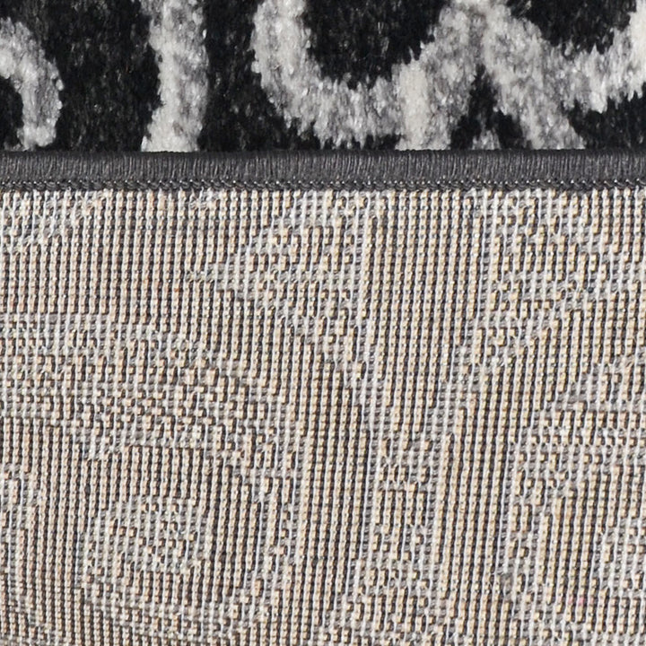 Machine Woven Heatset Polypropylene Area Rug Contemporary Silver Blue M00039