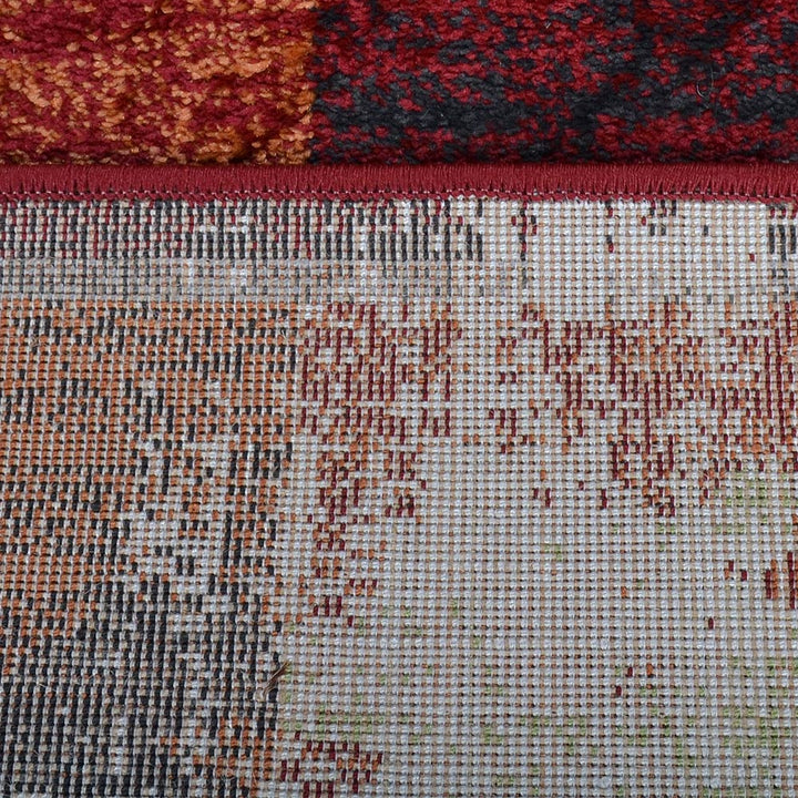 Machine Woven Heatset Polypropylene Area Rug Floral Multicolor M00041