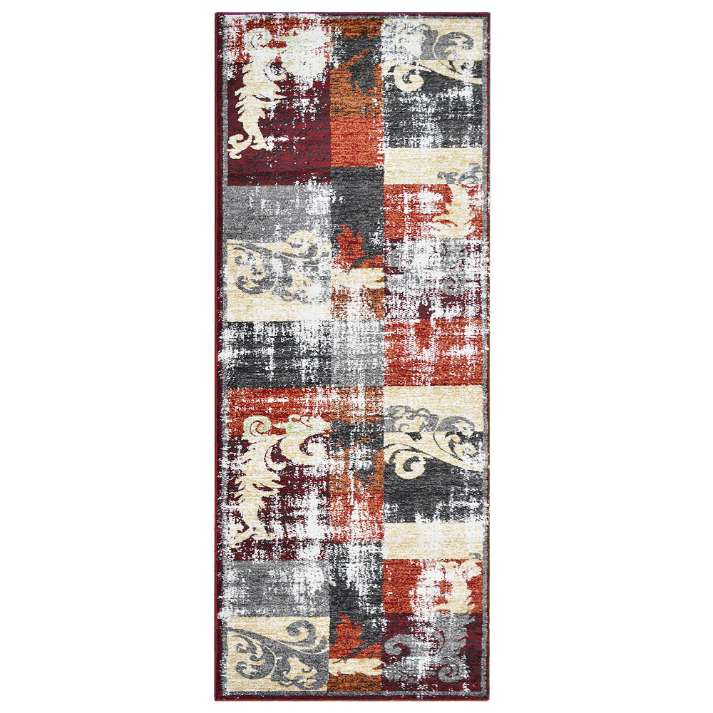 Machine Woven Heatset Polypropylene Area Rug Floral Multicolor M00041