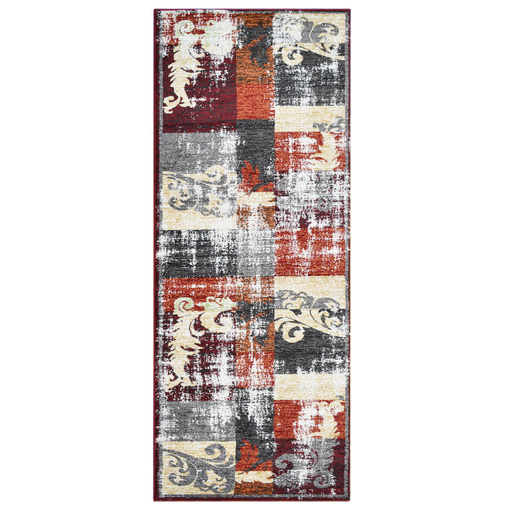 Machine Woven Heatset Polypropylene Area Rug Floral Multicolor M00041