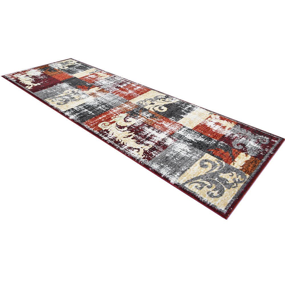 Machine Woven Heatset Polypropylene Area Rug Floral Multicolor M00041