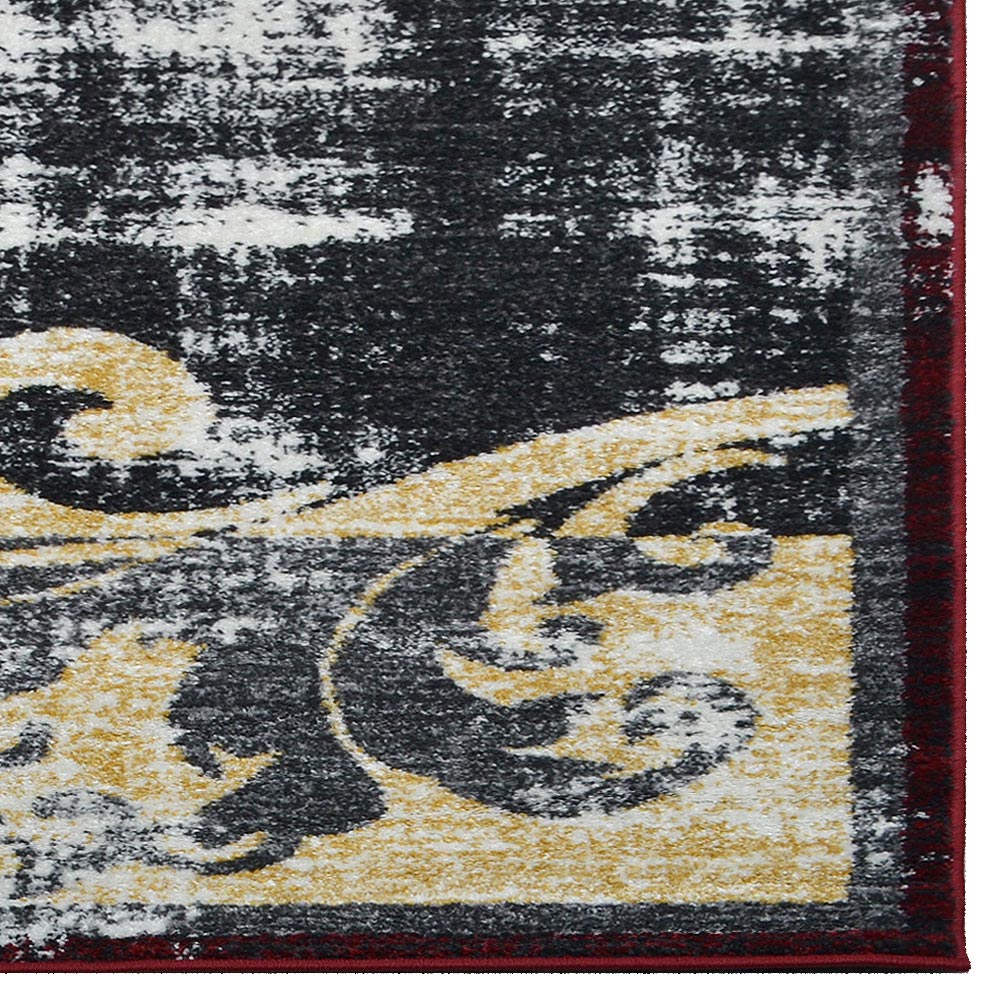 Machine Woven Heatset Polypropylene Area Rug Floral Multicolor M00041