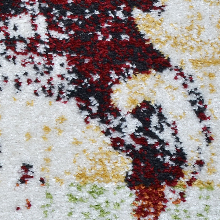Machine Woven Heatset Polypropylene Area Rug Floral Multicolor M00041