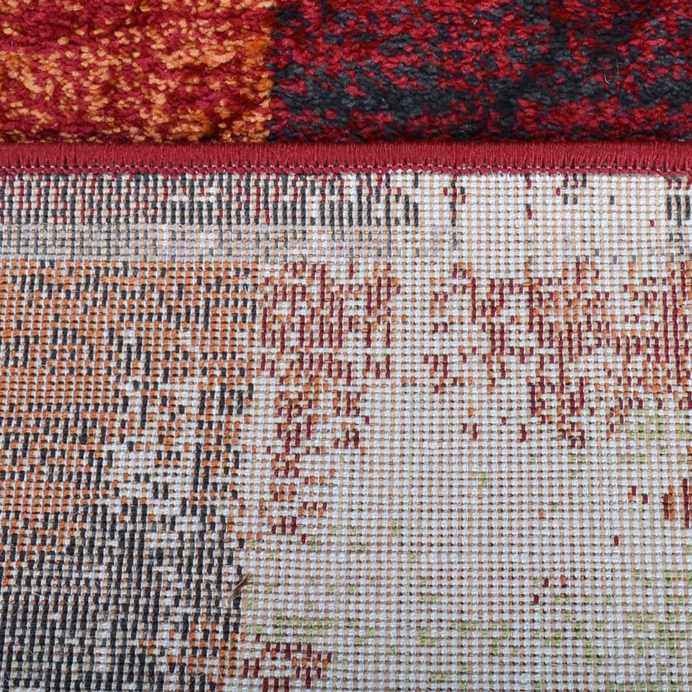 Machine Woven Heatset Polypropylene Area Rug Floral Multicolor M00041