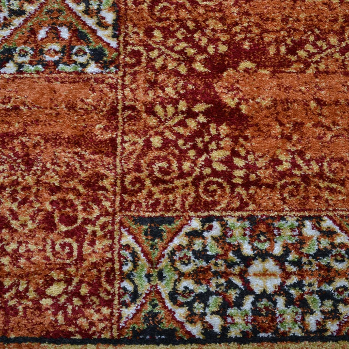 Machine Woven Heatset Polypropylene Area Rug Oriental Red M00042