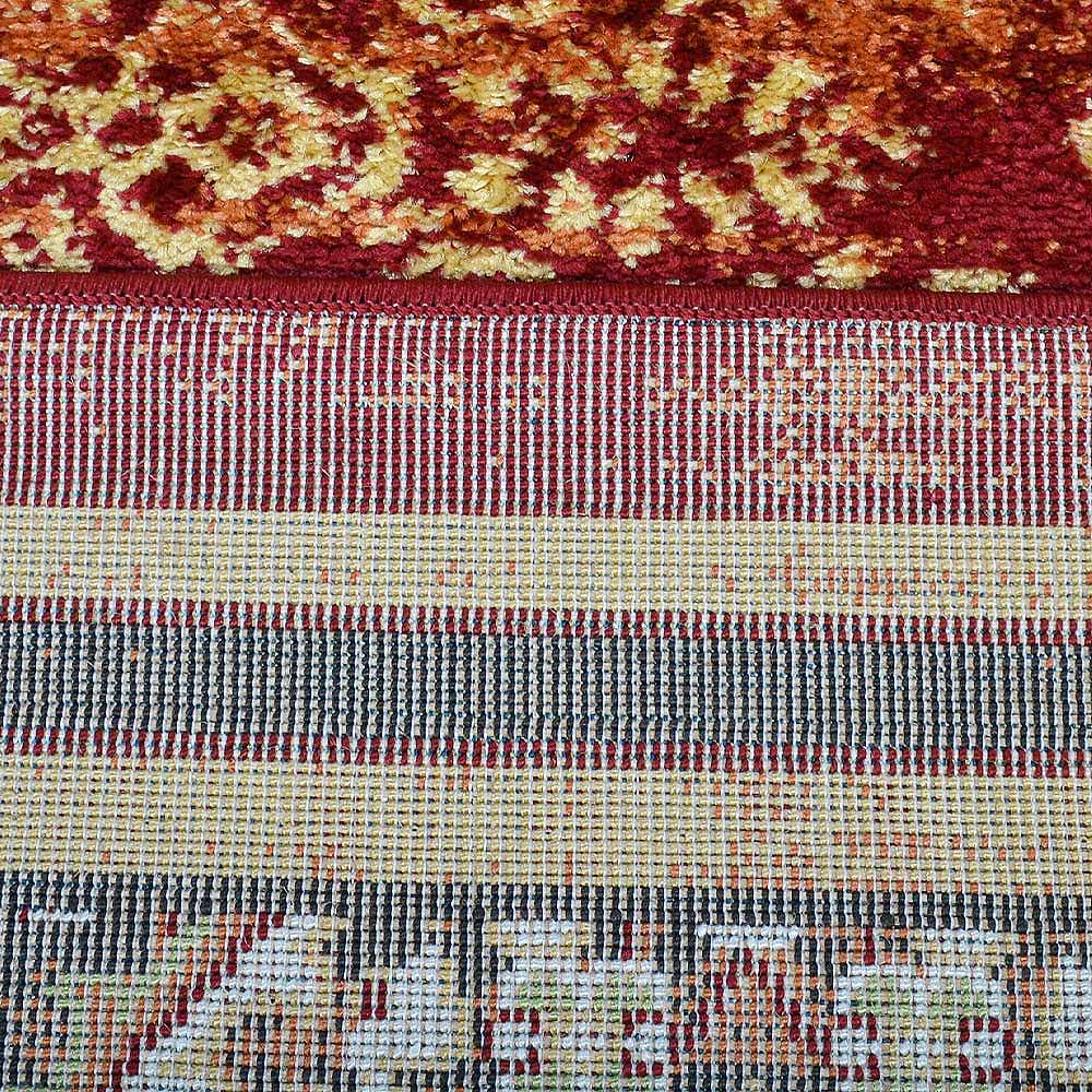 Machine Woven Heatset Polypropylene Area Rug Oriental Red M00042