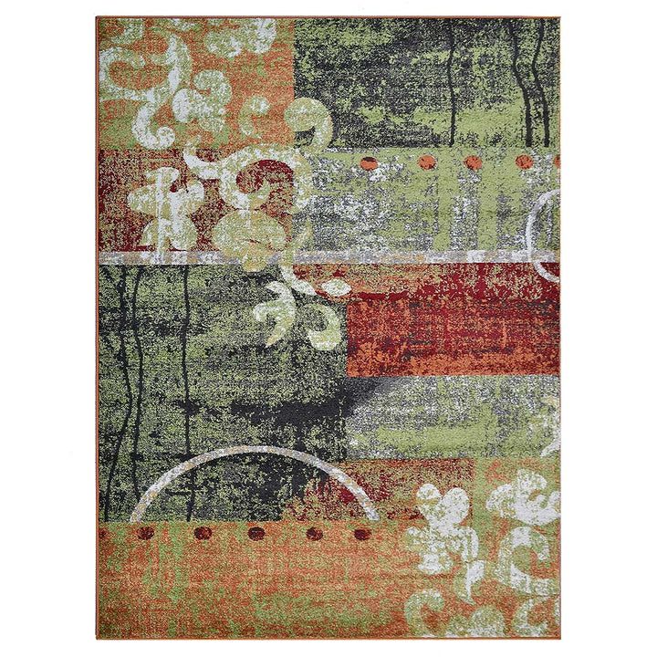 Machine Woven Heatset Polypropylene Area Rug Contemporary Multicolor M00043