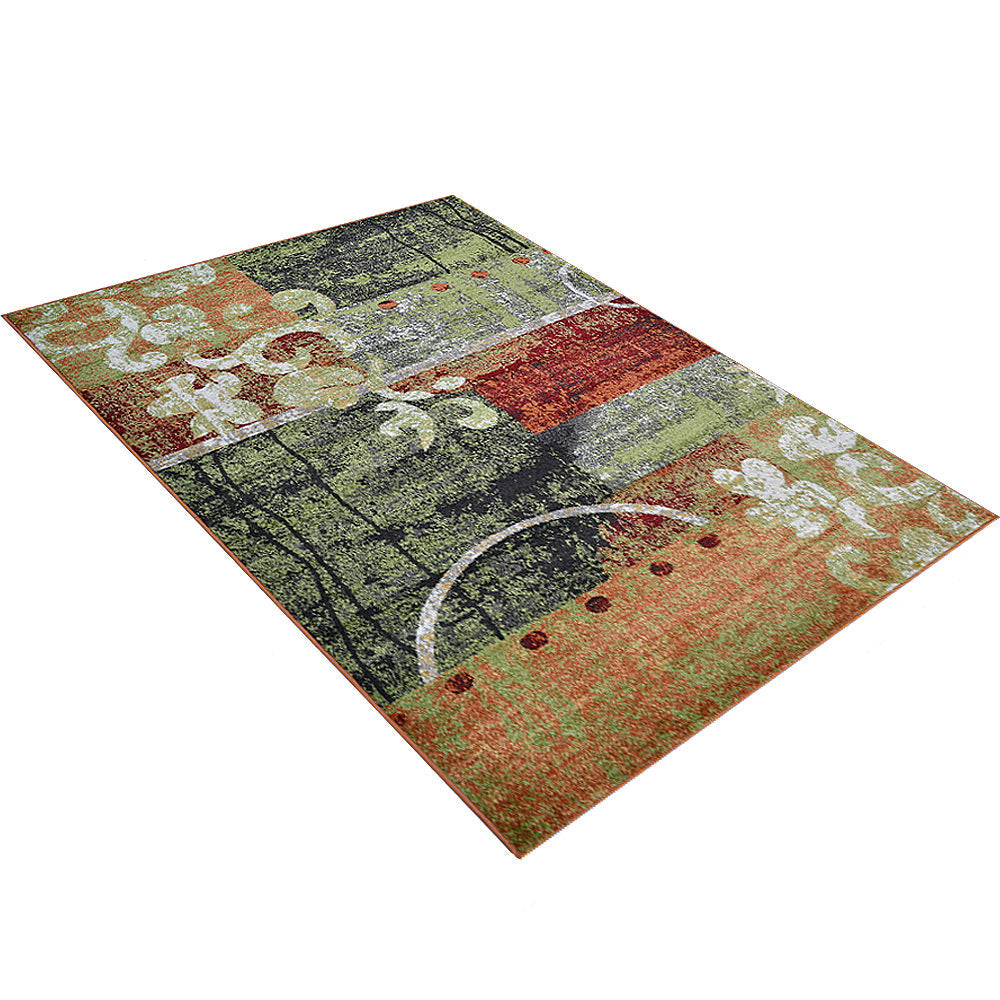 Machine Woven Heatset Polypropylene Area Rug Contemporary Multicolor M00043