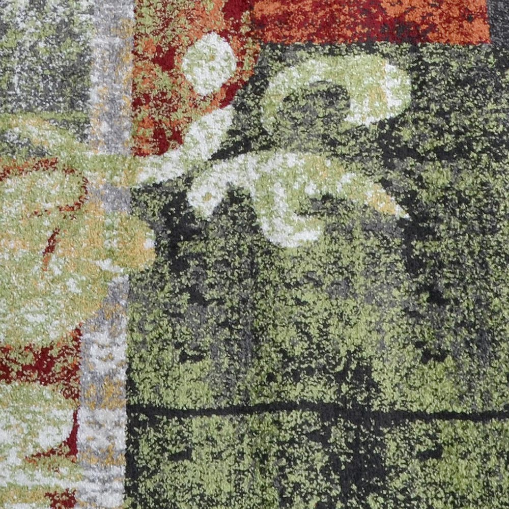 Machine Woven Heatset Polypropylene Area Rug Contemporary Multicolor M00043