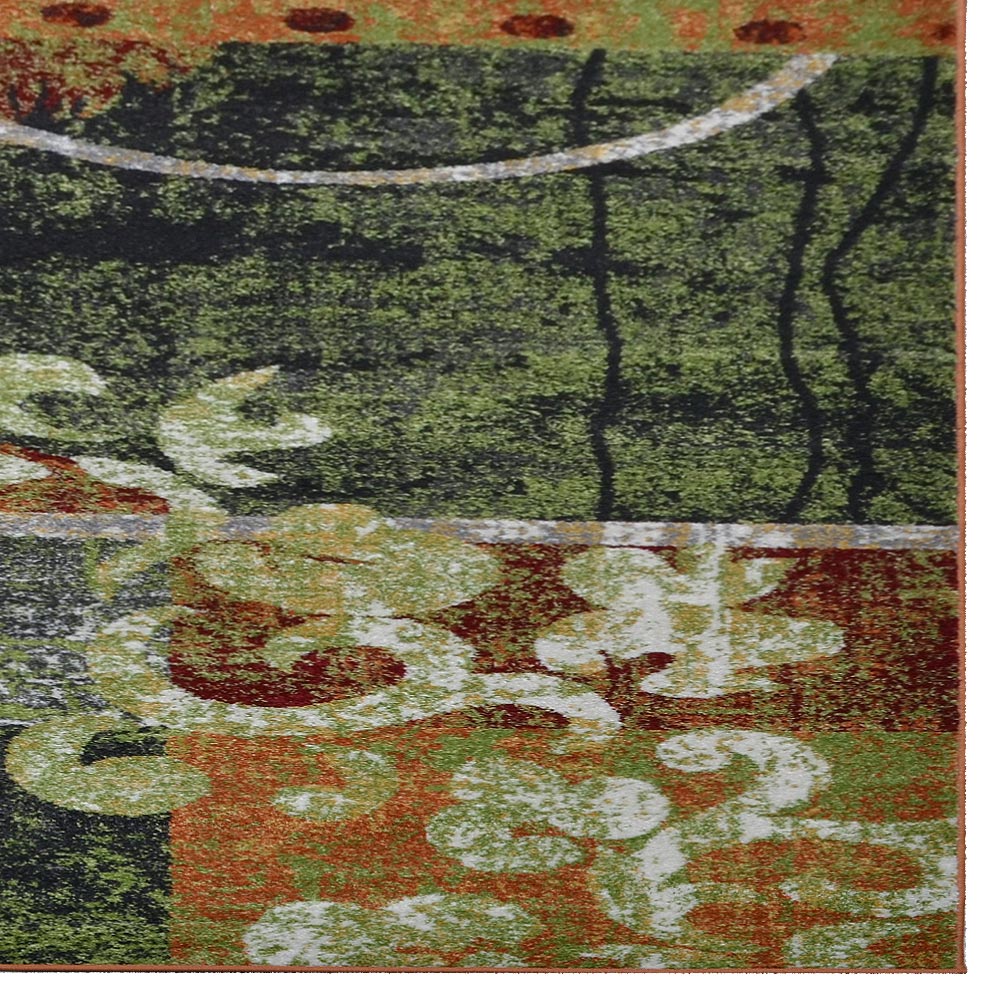 Machine Woven Heatset Polypropylene Area Rug Contemporary Multicolor M00043