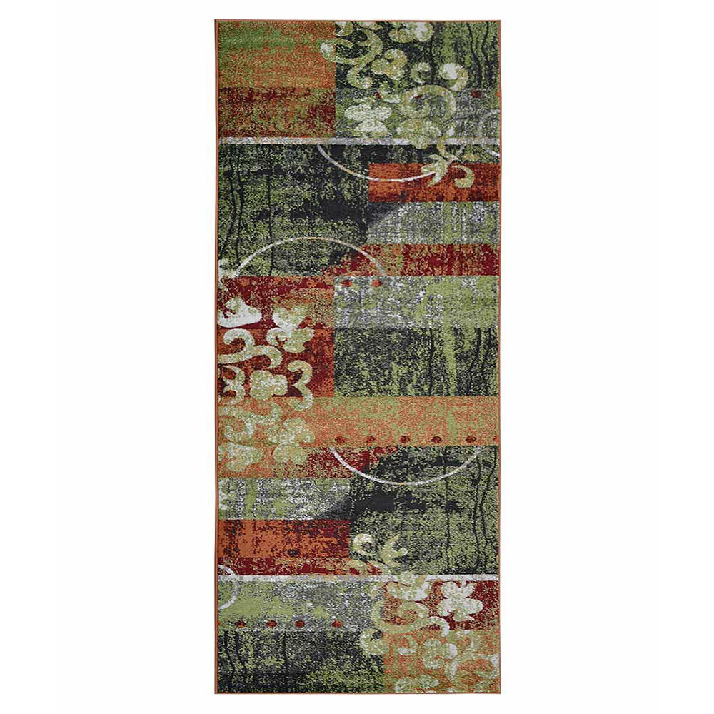 Machine Woven Heatset Polypropylene Area Rug Contemporary Multicolor M00043