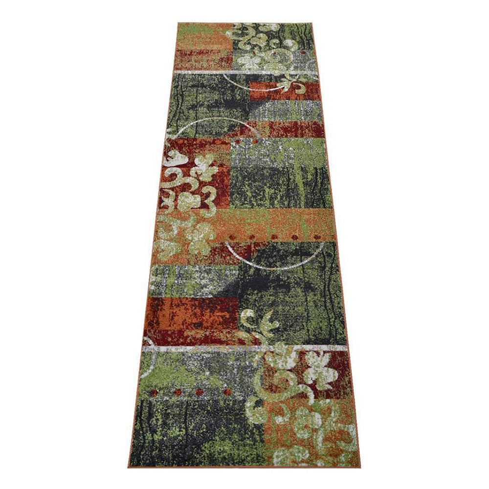 Machine Woven Heatset Polypropylene Area Rug Contemporary Multicolor M00043