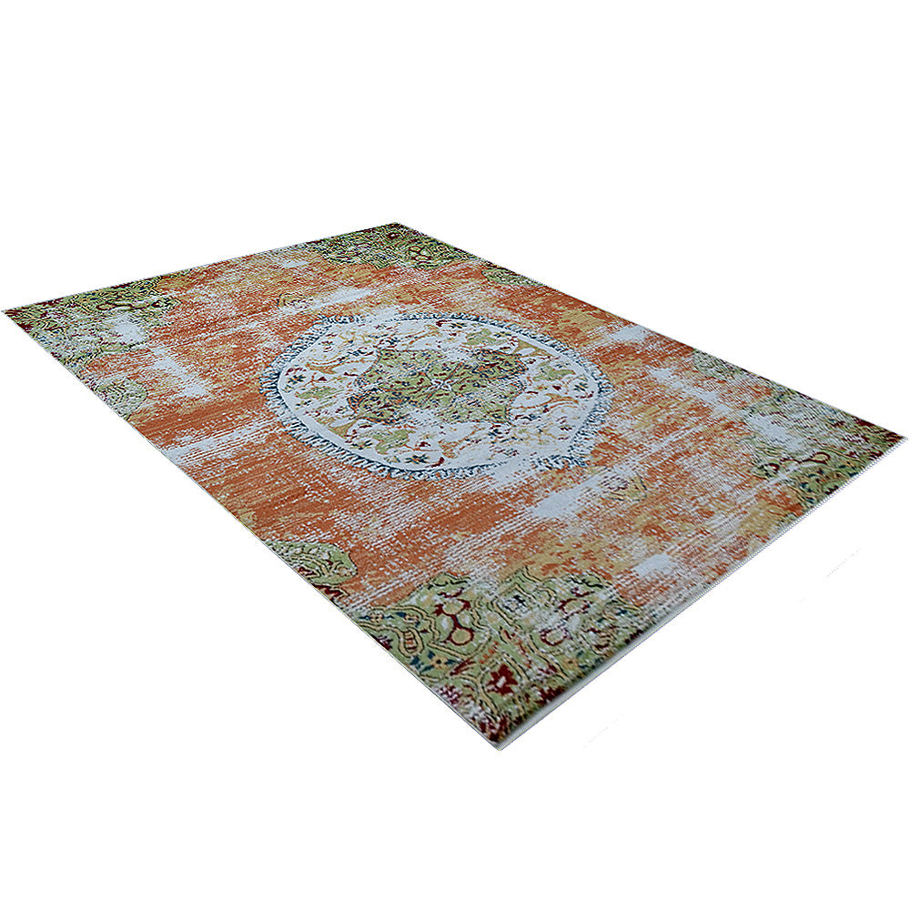 Machine Woven Heatset Polypropylene Area Rug Oriental Beige Caramel M00044