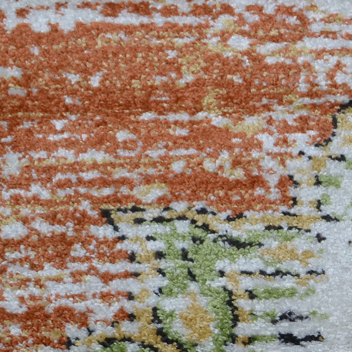 Machine Woven Heatset Polypropylene Area Rug Oriental Beige Caramel M00044