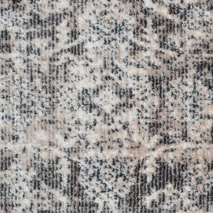 Machine Woven Crossweave Polyester Area Rug Oriental Brown M00080