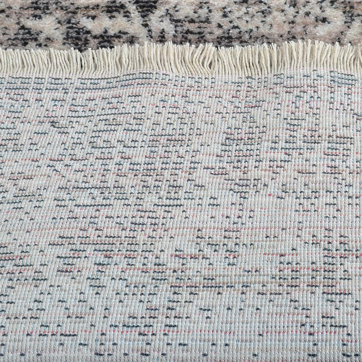 Machine Woven Crossweave Polyester Area Rug Oriental Brown M00080
